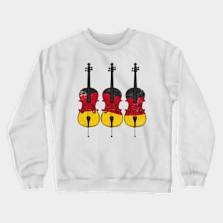 Cello German Flag Cellist String Musician Germany Crewneck Sweatshirt